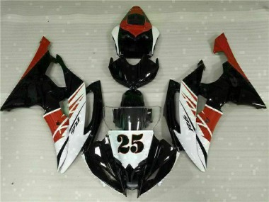 Weiß Schwarz Yamaha R6 2008-2016 Vollverkleidung