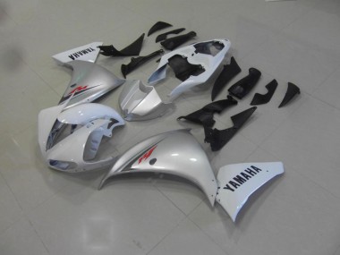 Weiß Silber Yamaha R1 2009-2011 Verkleidungen