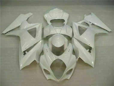 Weiß Suzuki GSXR 1000 K7 2007-2008 Verkleidungen