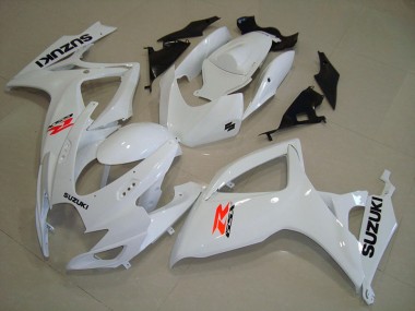 Weiß Suzuki GSXR 750 K6 2006-2007 Verkleidungen