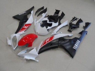 Weiß Und Matt Schwarz Yamaha R6 2008-2016 Verkleidungen