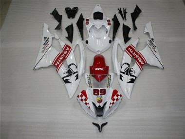 Weiß Yamaha R6 2008-2016 Verkleidungen Komplett Sets